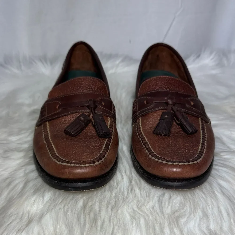 H.S. Trask‎ Bozeman Men's Brown Leather Tassel Loafers Sz 9